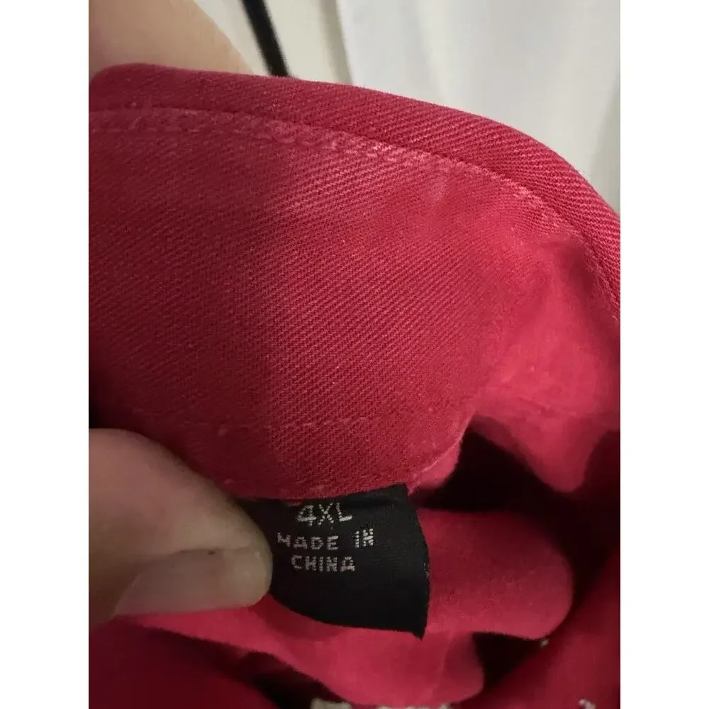 Dunbrooke Men's 4XL Red Wrinkle Resistant Short Sleeve Button-Up Collar #0166
